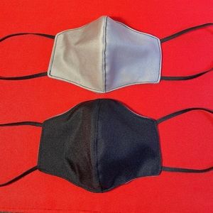 Set of 2 face mask double layer washable reusable
